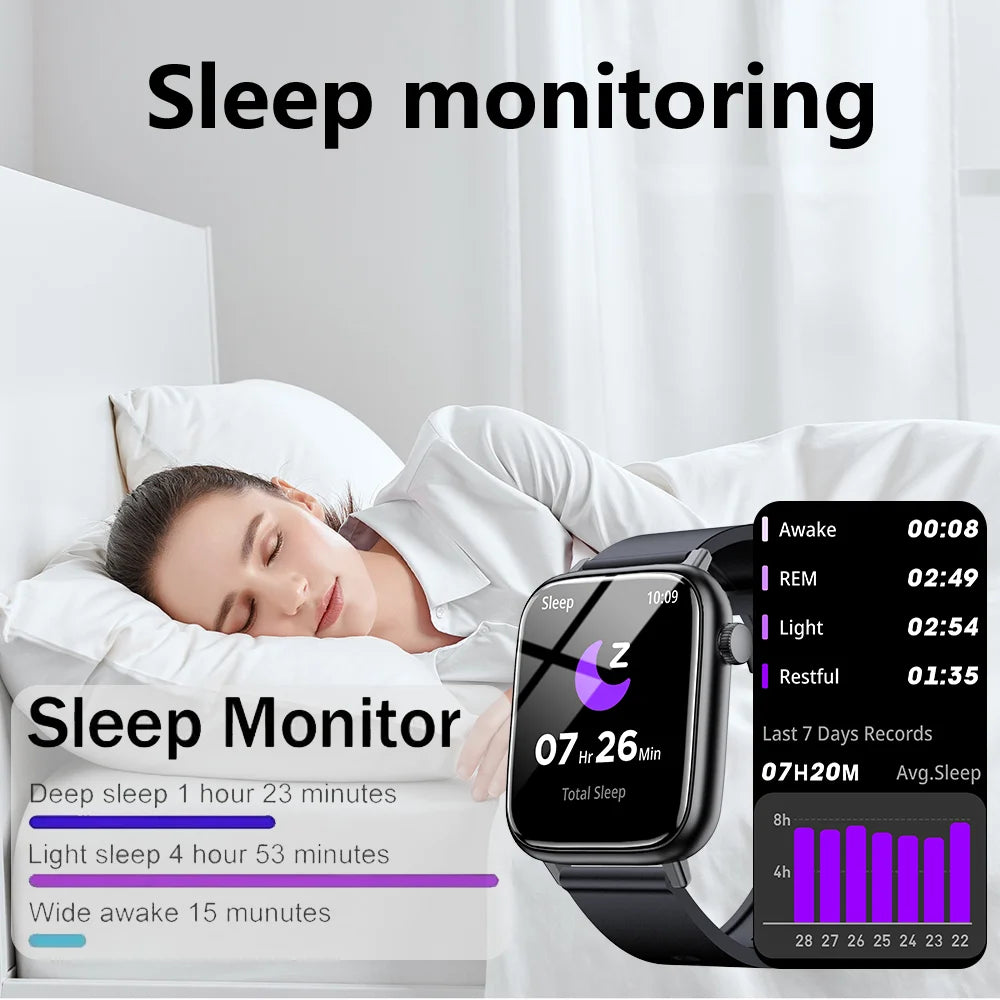 LAXASFIT Smartwatch mit Bluetooth & Schlaftracking