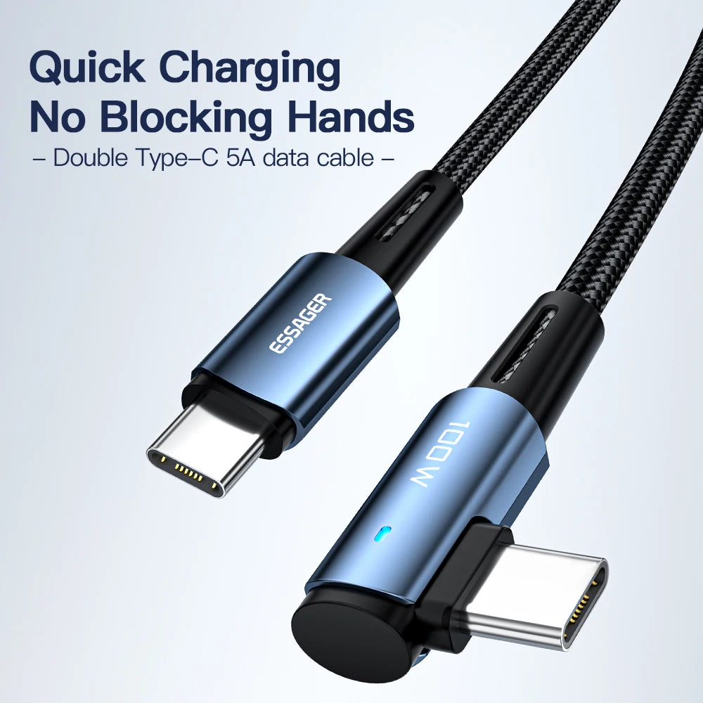 Essager 100 W USB‑C Kabel mit Winkel