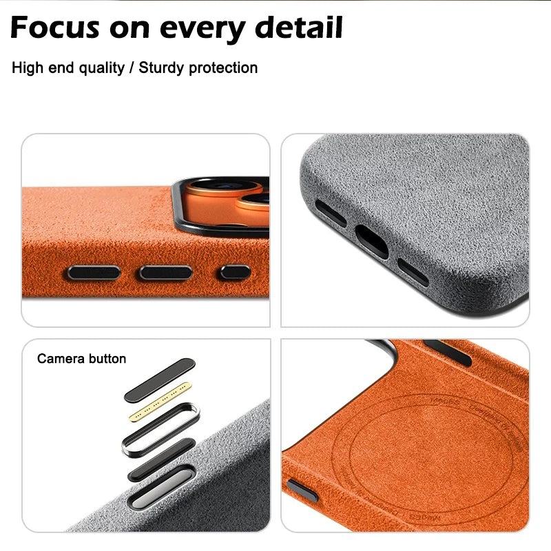 Premium Alcantara MagSafe case for iPhone 17
