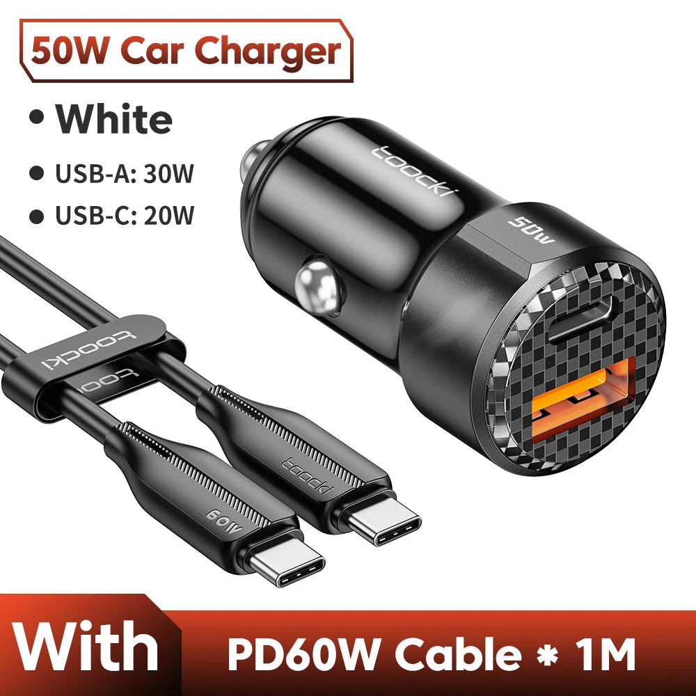 50W QC PD 3.0 Autoladegerät USB C