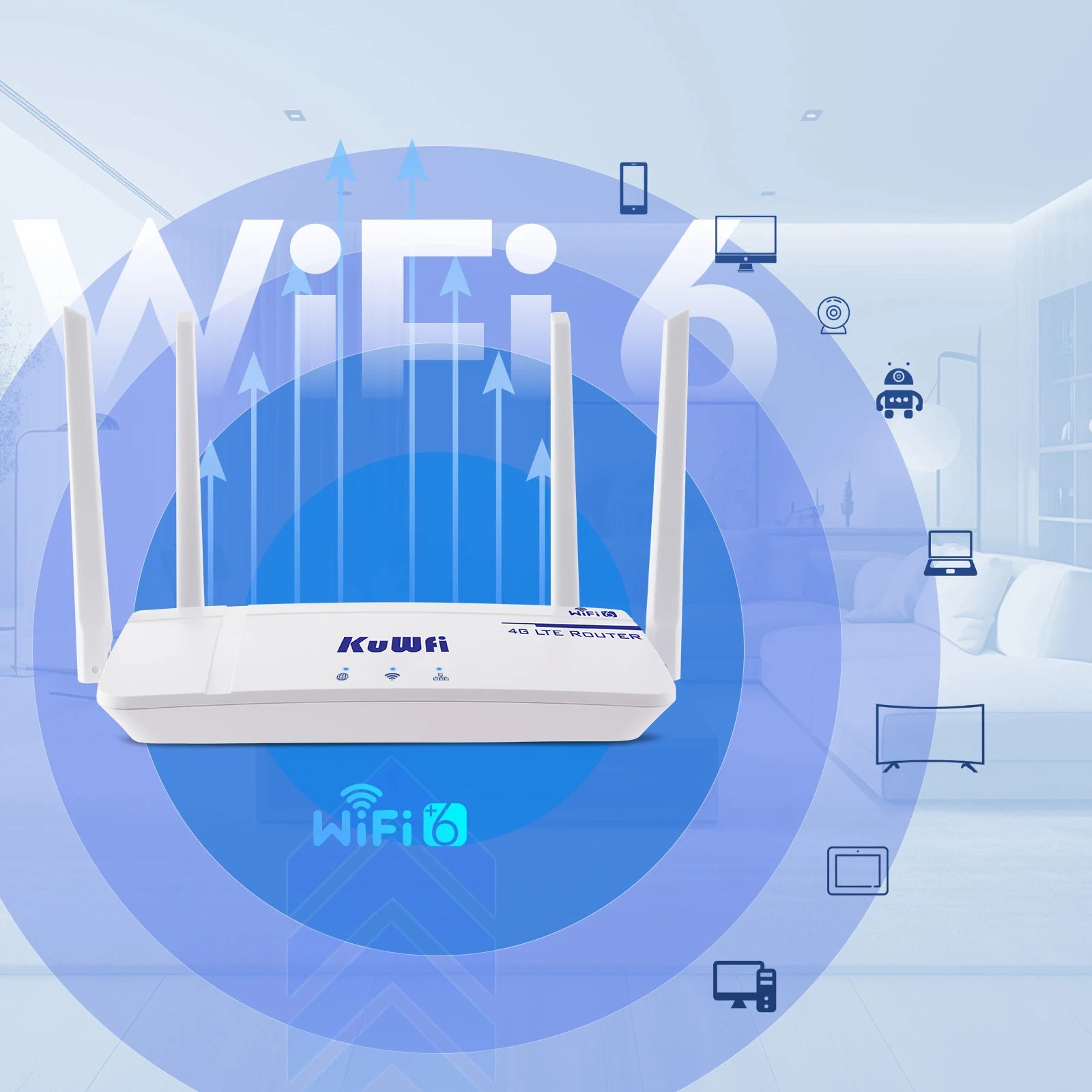 4G LTE Router WiFi6 300Mbps mit Nano SIM und Antenne