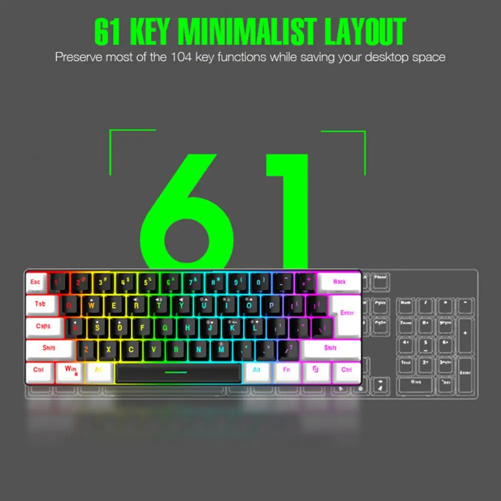 61-Tasten Mechanische Mini Tastatur
