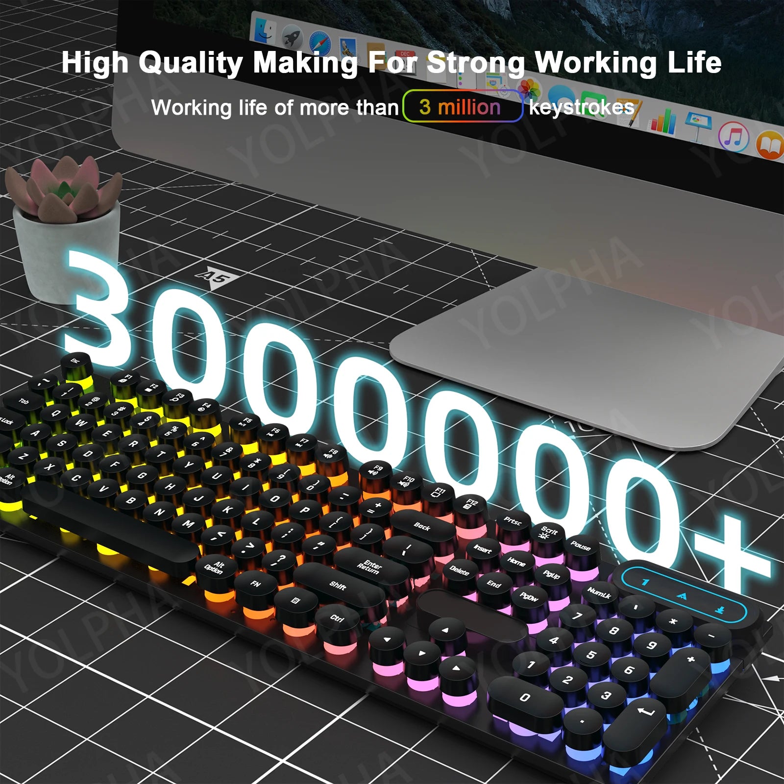 104-Tasten Gaming Tastatur RGB