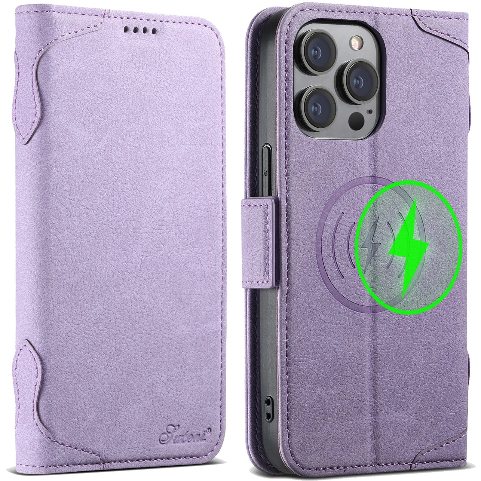 Magnetische Leder Wallet Hülle iPhone 16 Pro Max