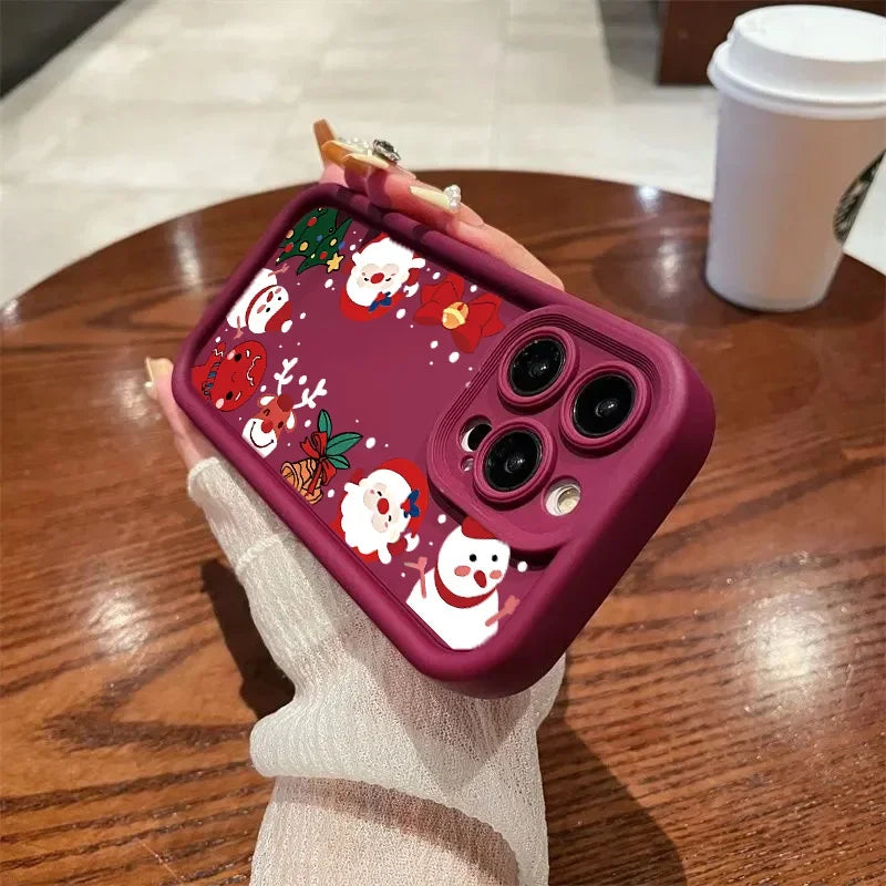 Pixel 9 8 Huelle Weihnachten Cartoon Silikon Transparent Case