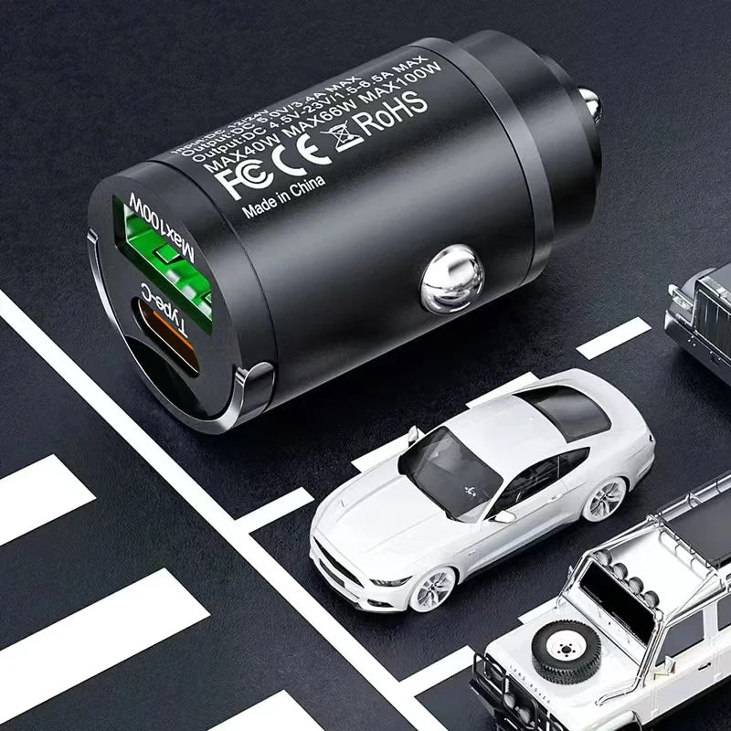 100W USB-C Autoladegerät Schnellladung Adapter