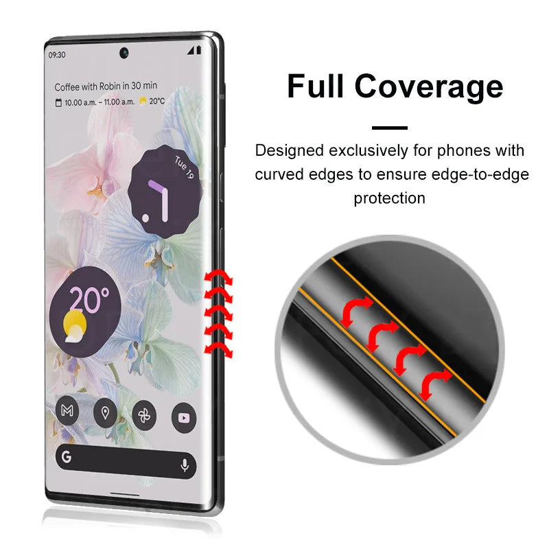 3D UV glass screen protector for Google Pixel 6–8 Pro