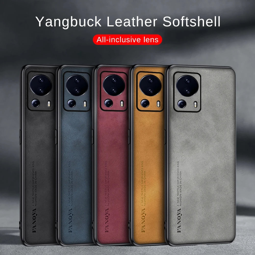 Lammfell Lederhülle für Xiaomi 13 Lite