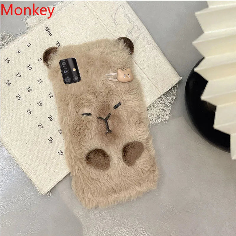 Süße 3D Capybara Hülle Flauschig für Samsung
