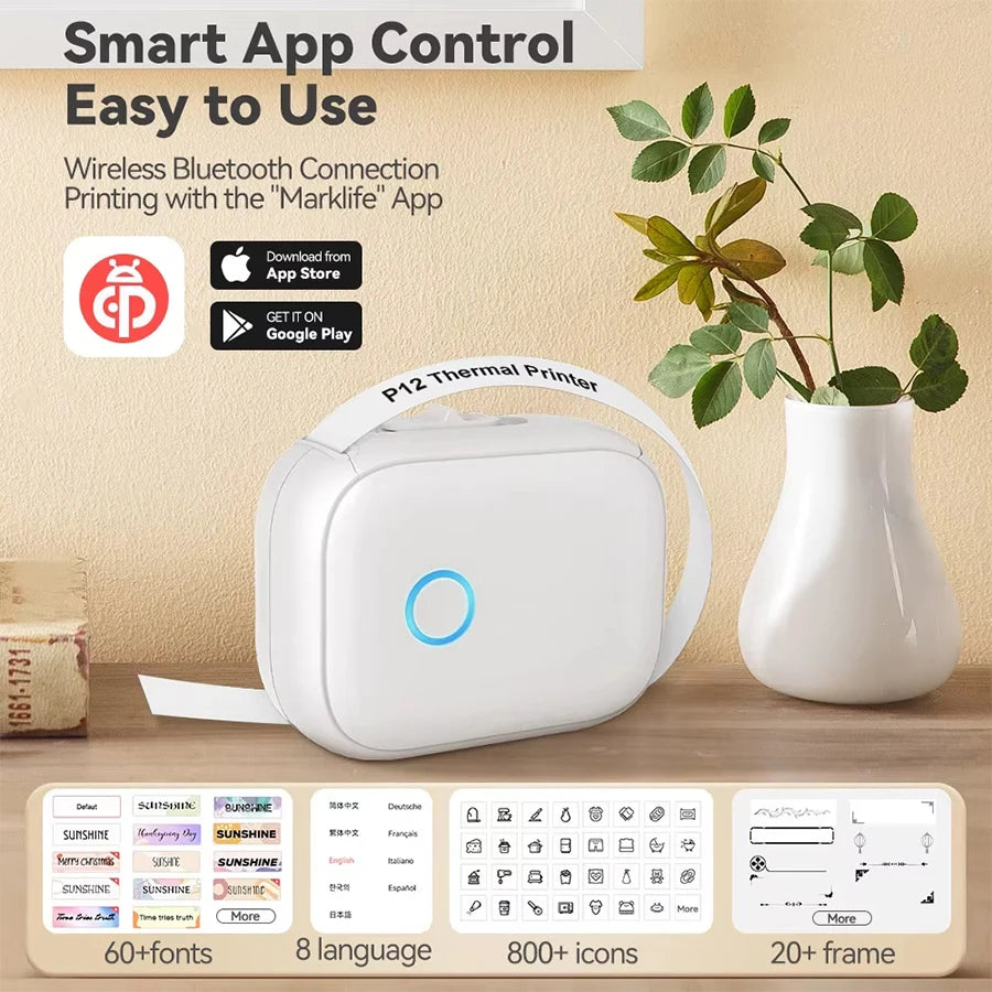 Marklife P12 Mini Bluetooth Etikettendrucker tragbar