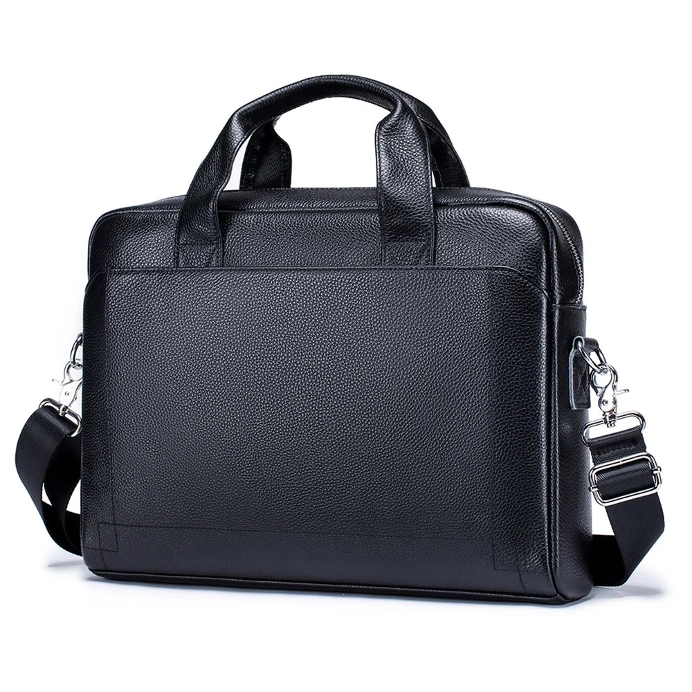 Herren Leder Aktentasche Kreuzdesign