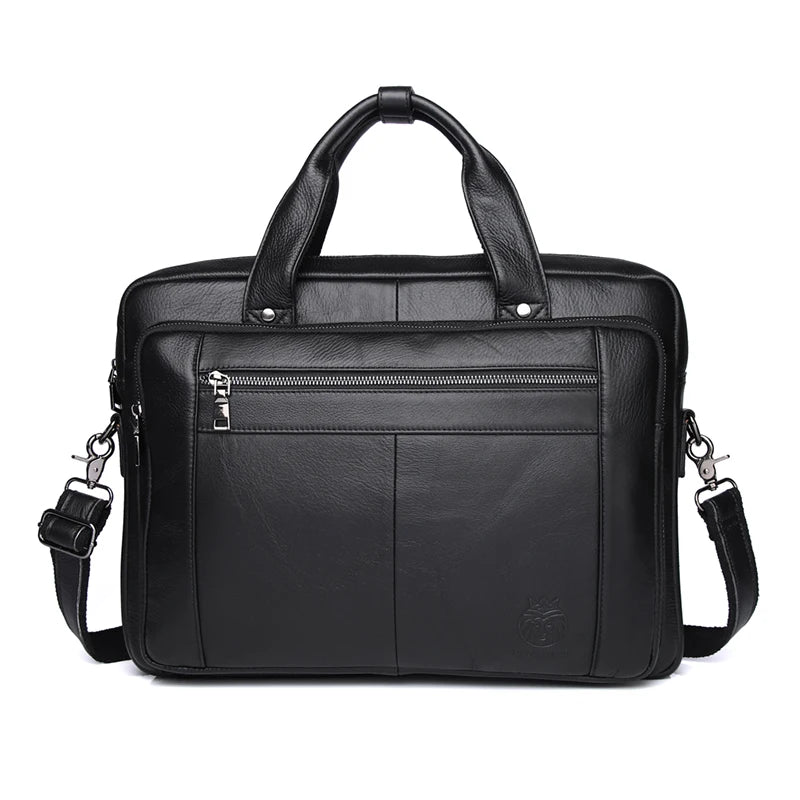 SCHLATUM Leder Business Aktentasche 16 Zoll