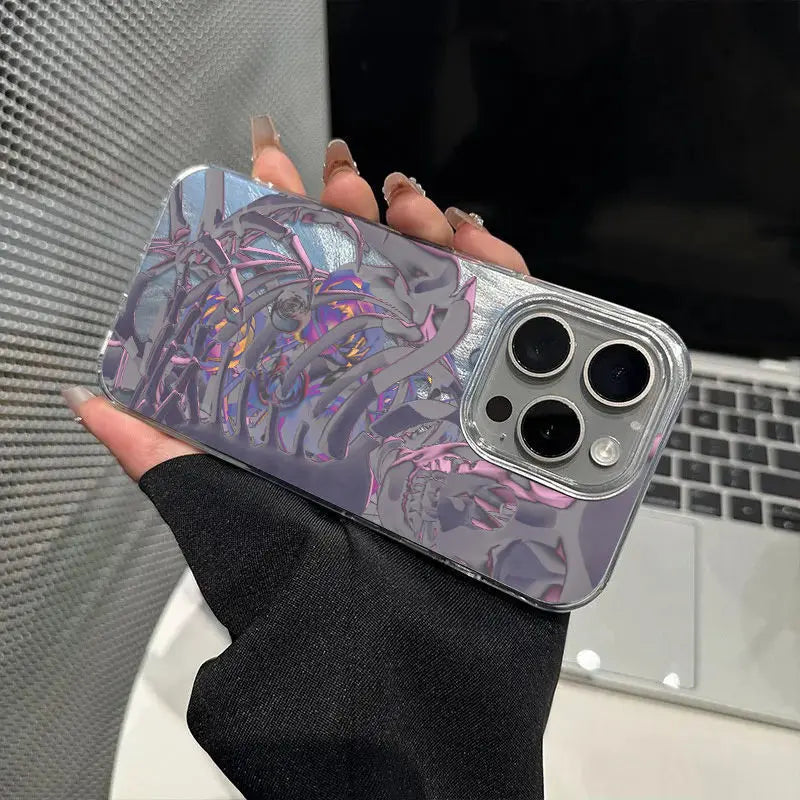 Lila Schädel Hülle für Samsung Galaxy Modelle