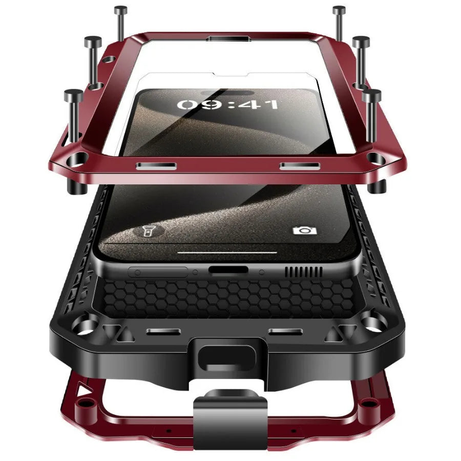 Metall Dual Layer Schrauben Bumper Hülle für iPhone 17