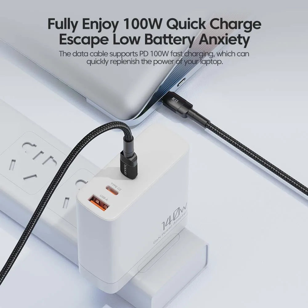 Toocki 100W Typ-C Schnellladekabel