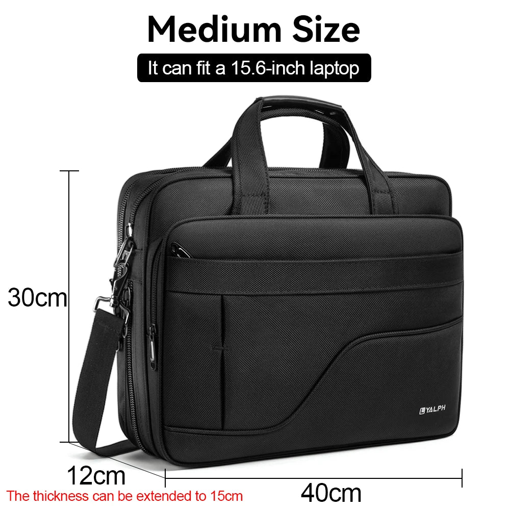 Large men's briefcase for 19-inch laptops