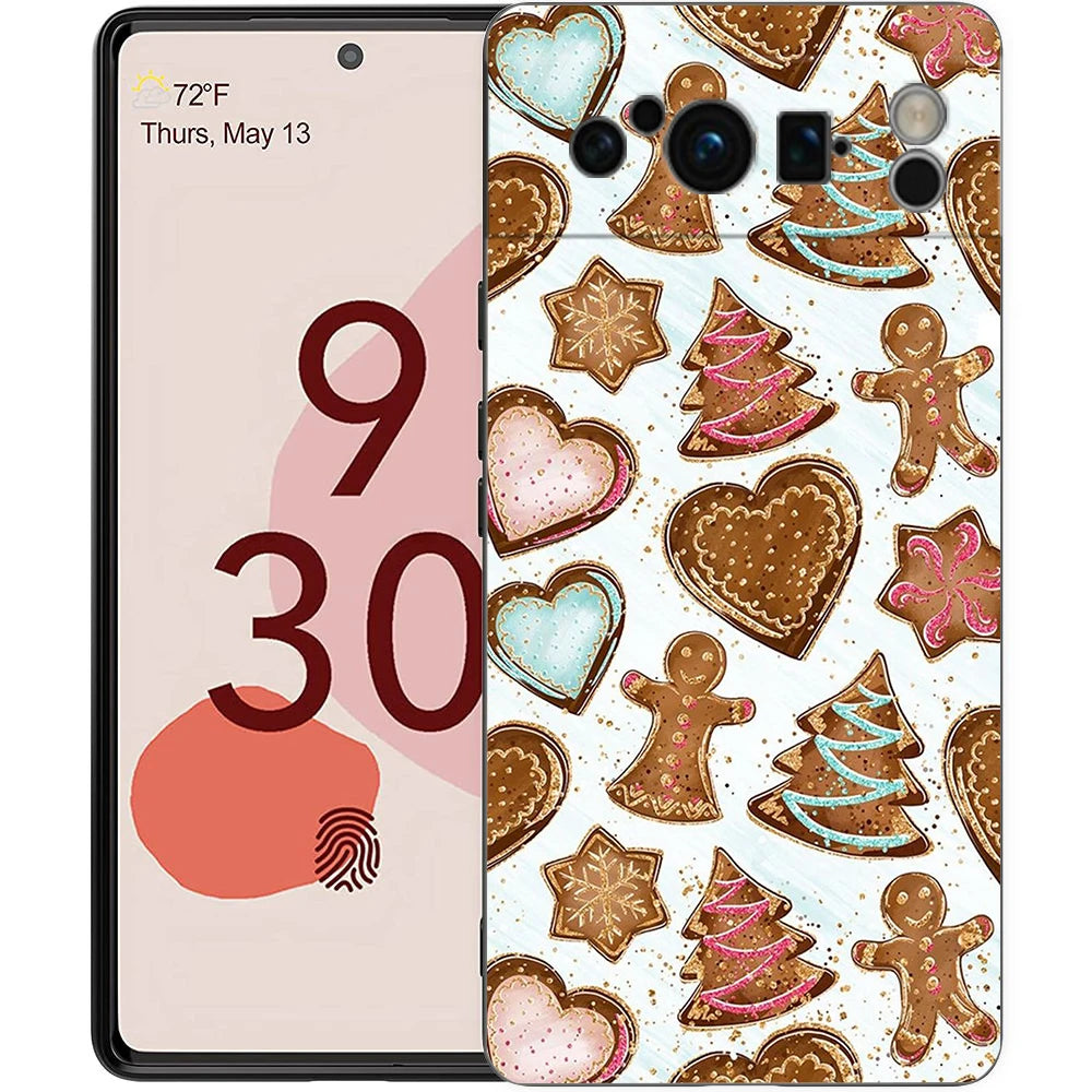 Pixel 9 8 Case TPU Cartoon Christmas Design Protective Case