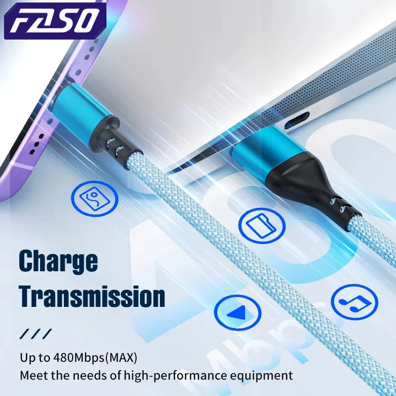 FASO 3-in-2 Schnellladekabel 100W