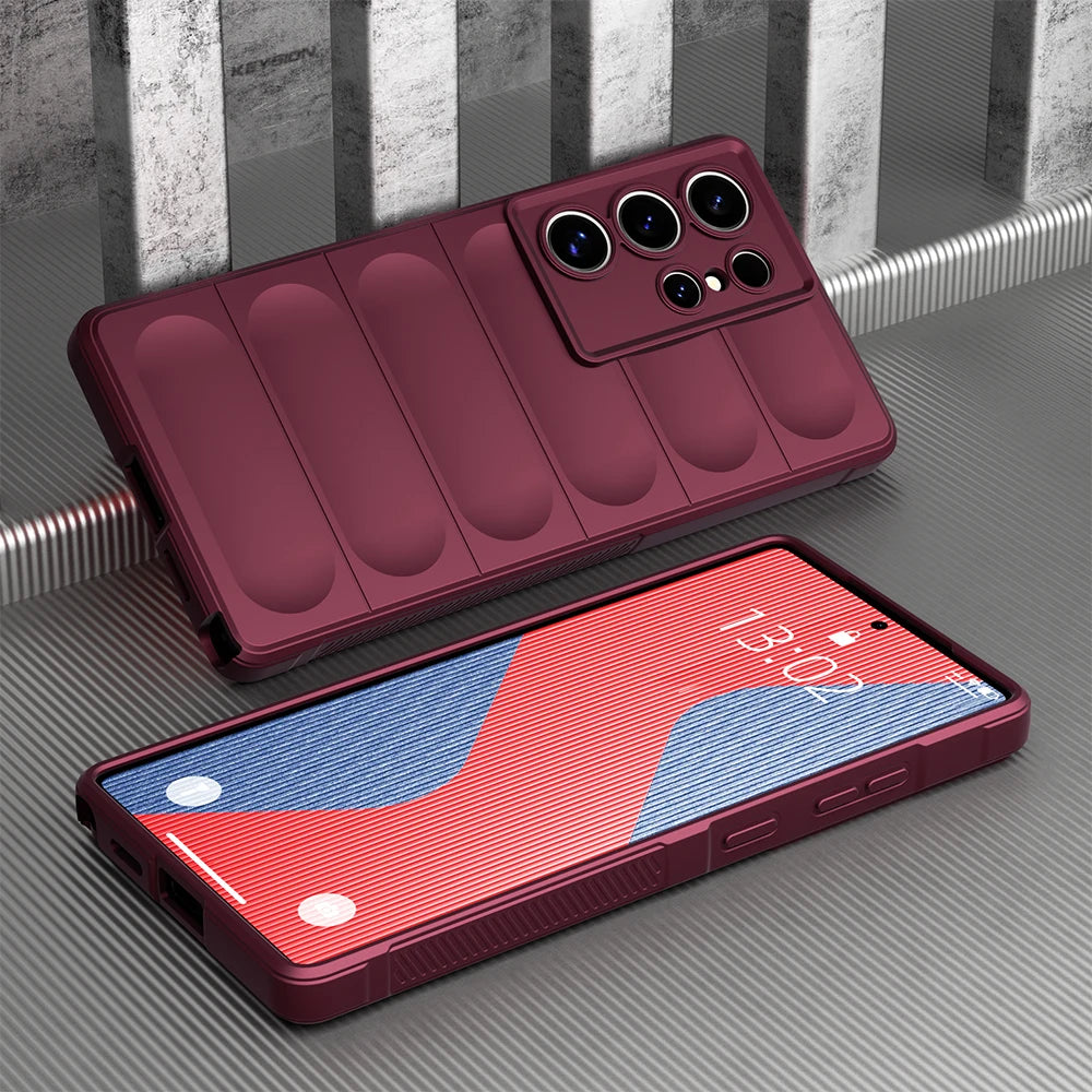 Matte Silikonhülle stoßfest für Samsung Galaxy