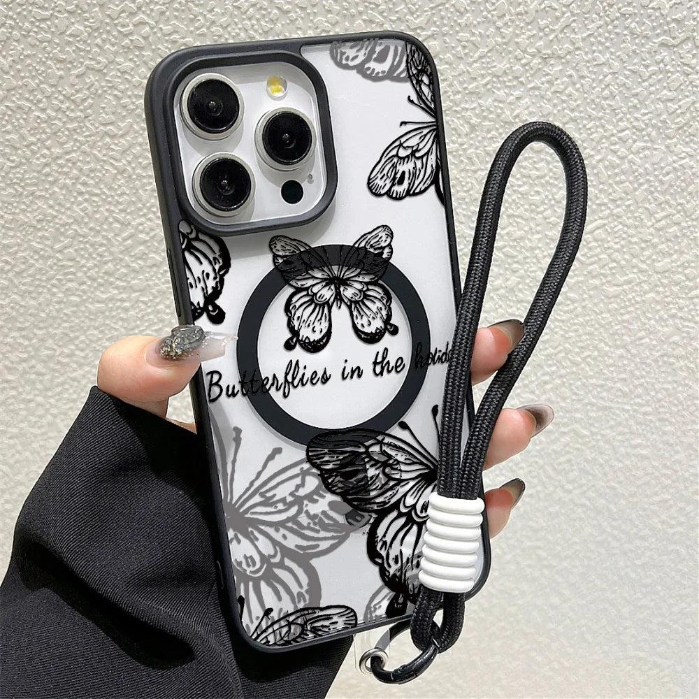 Leoparden Muster Klare Magnet Hülle für iPhone