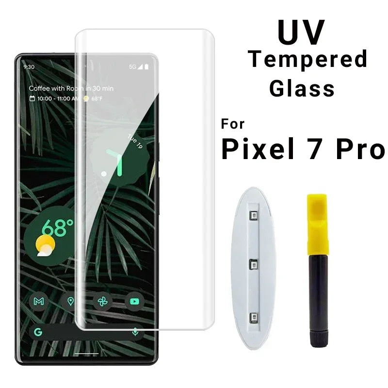 UV-Glas Displayschutz für Google Pixel 5–7 Pro