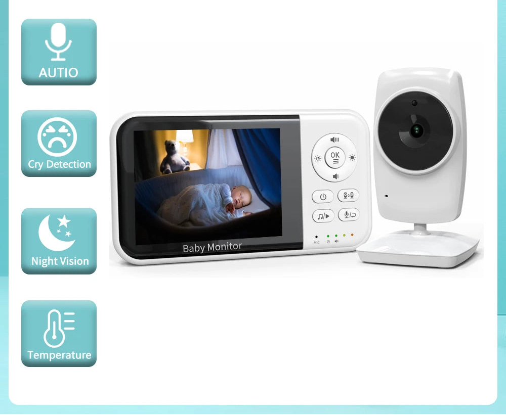 Kabelloser 3,2 Zoll Baby Monitor mit Video & Audio