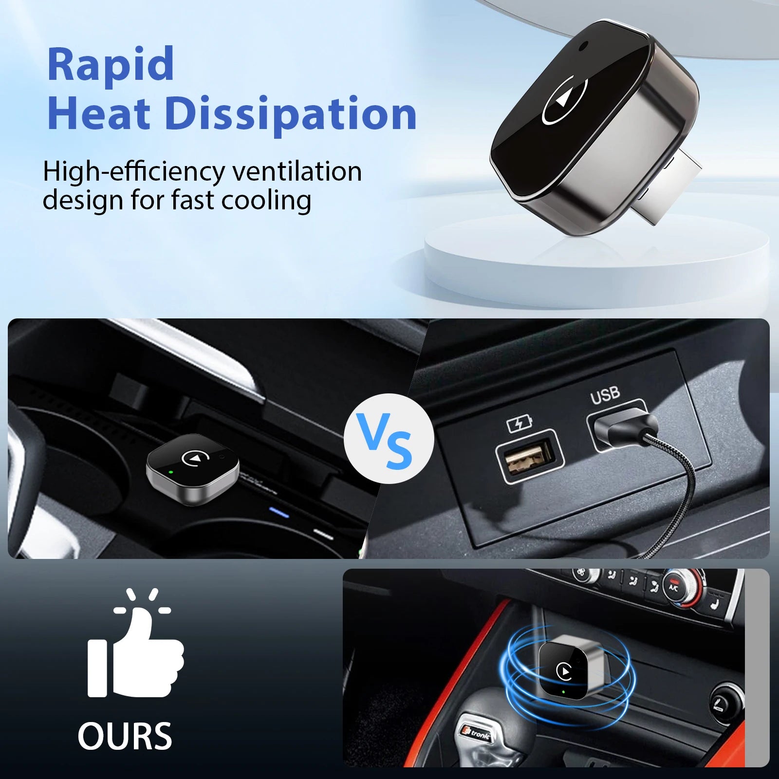 Pionray 2-in-1 Wireless CarPlay & Android Adapter