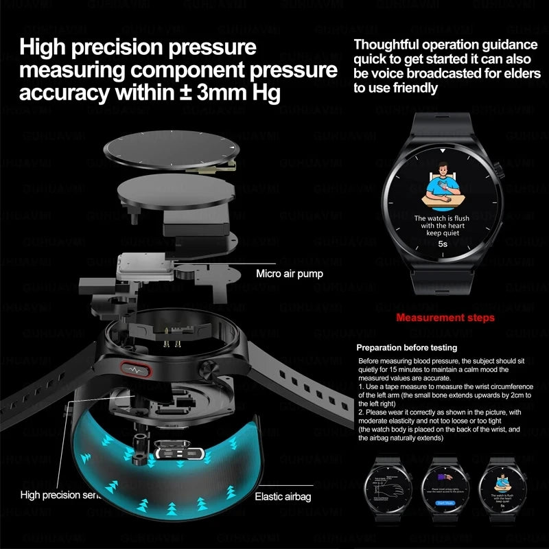 Präzise Gesundheits-Smartwatch Blutdruck & Herzfrequenz
