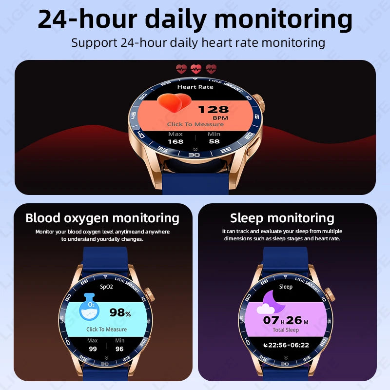 Full Touch Smartwatch mit AI Sprachassistent & Bluetooth