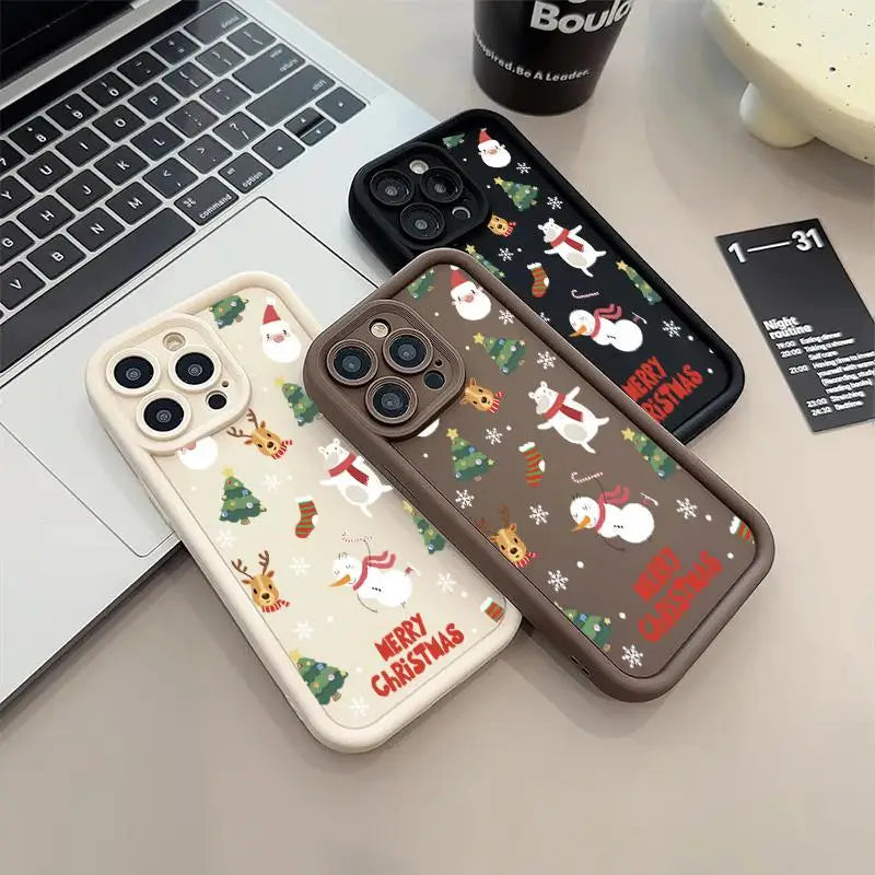 Reh Weihnachtsbaum Silikon Case für Samsung S25