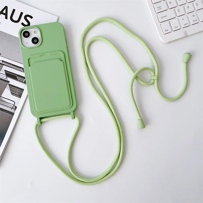 Umhängehülle Silikon für iPhone 16–11 Pro Max