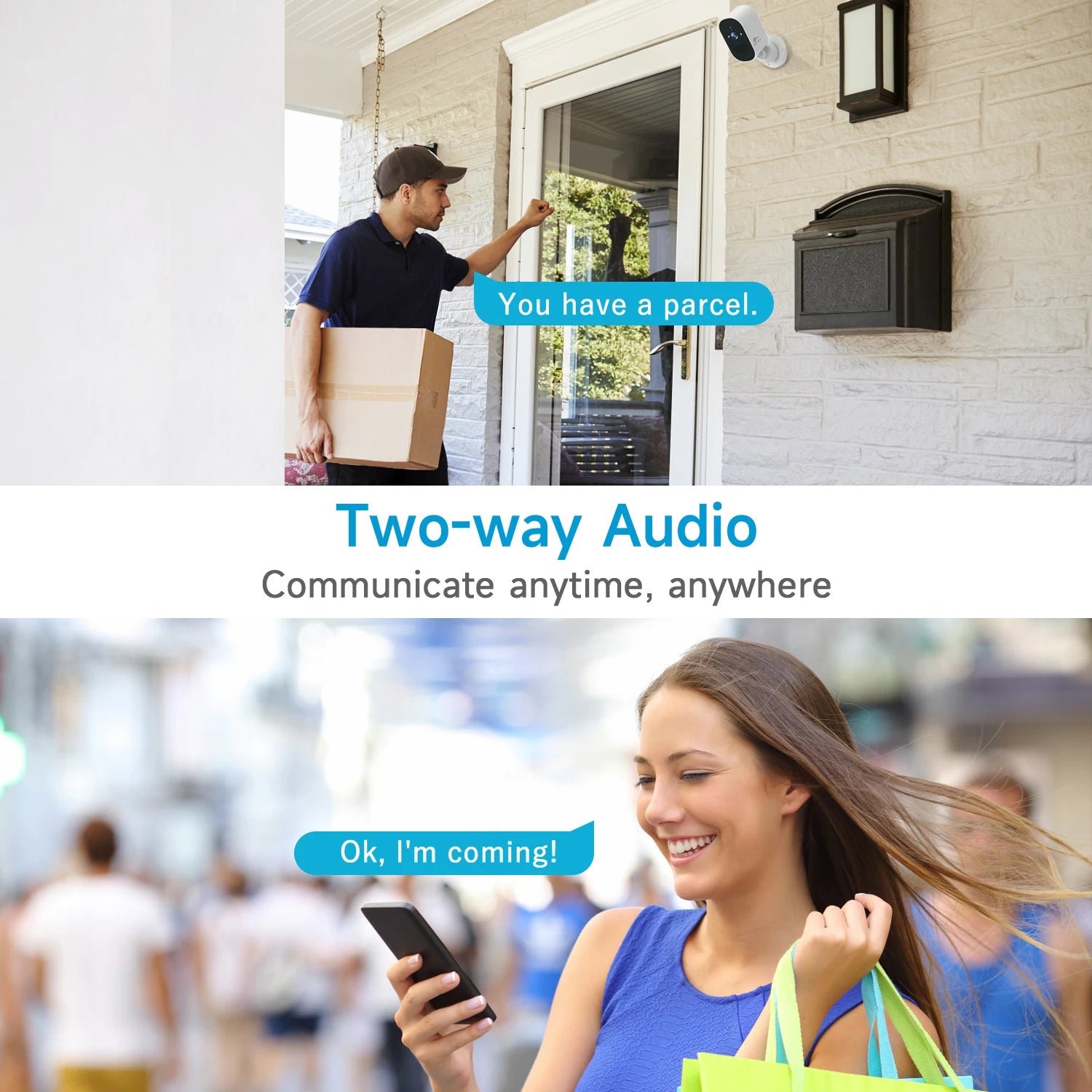 4MP WLAN Akku Kamera Farbige Nachtsicht Überwachung