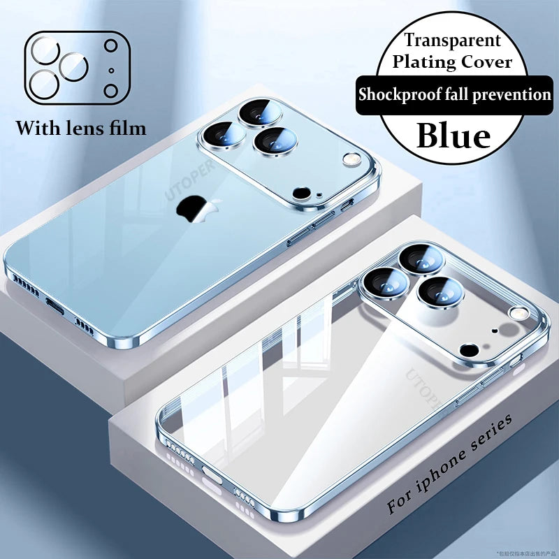 Transparente Anti-Fall-Hülle mit Linsenschutz iPhone 17