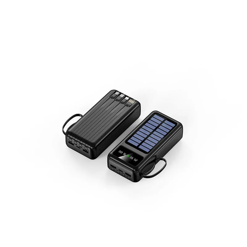 Solar Powerbank mit LED Licht und tragbarem Akku