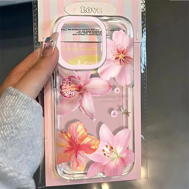 Rosa Lilie TPU Hülle iPhone 7-16