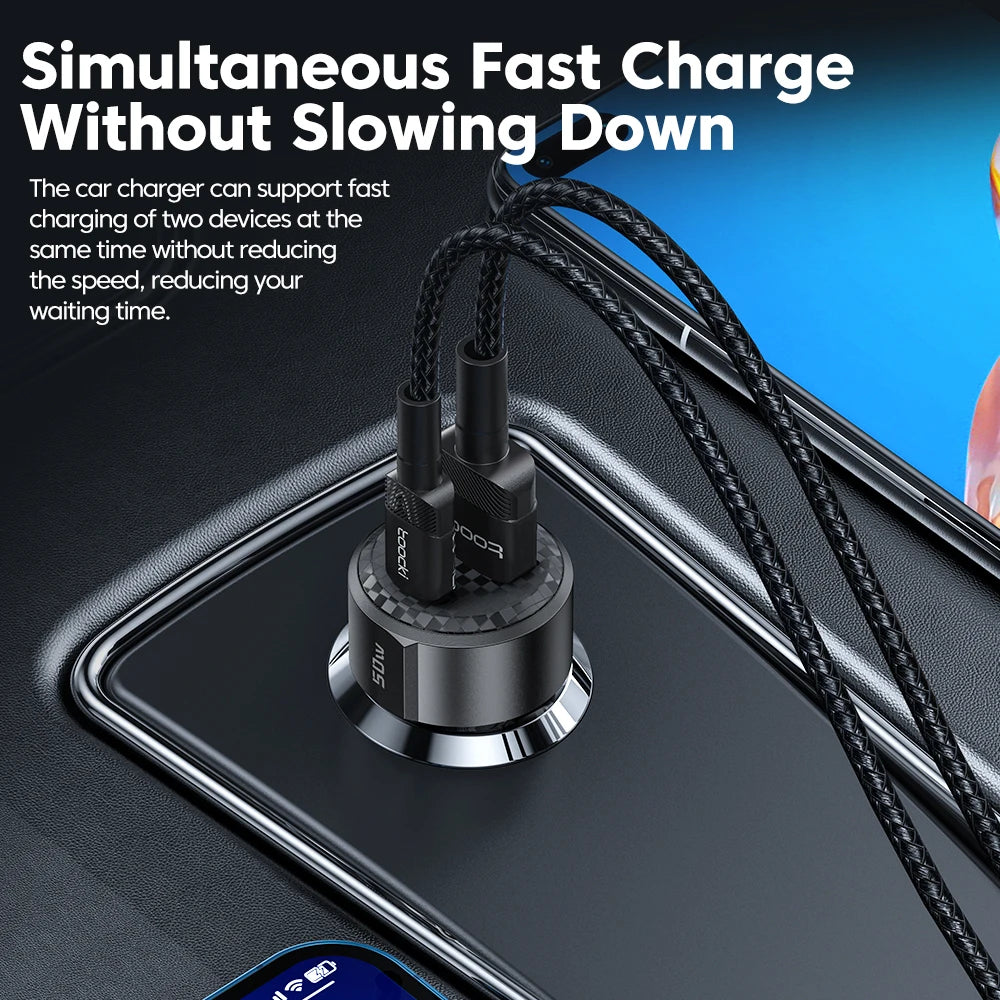 50W QC PD 3.0 Autoladegerät USB C
