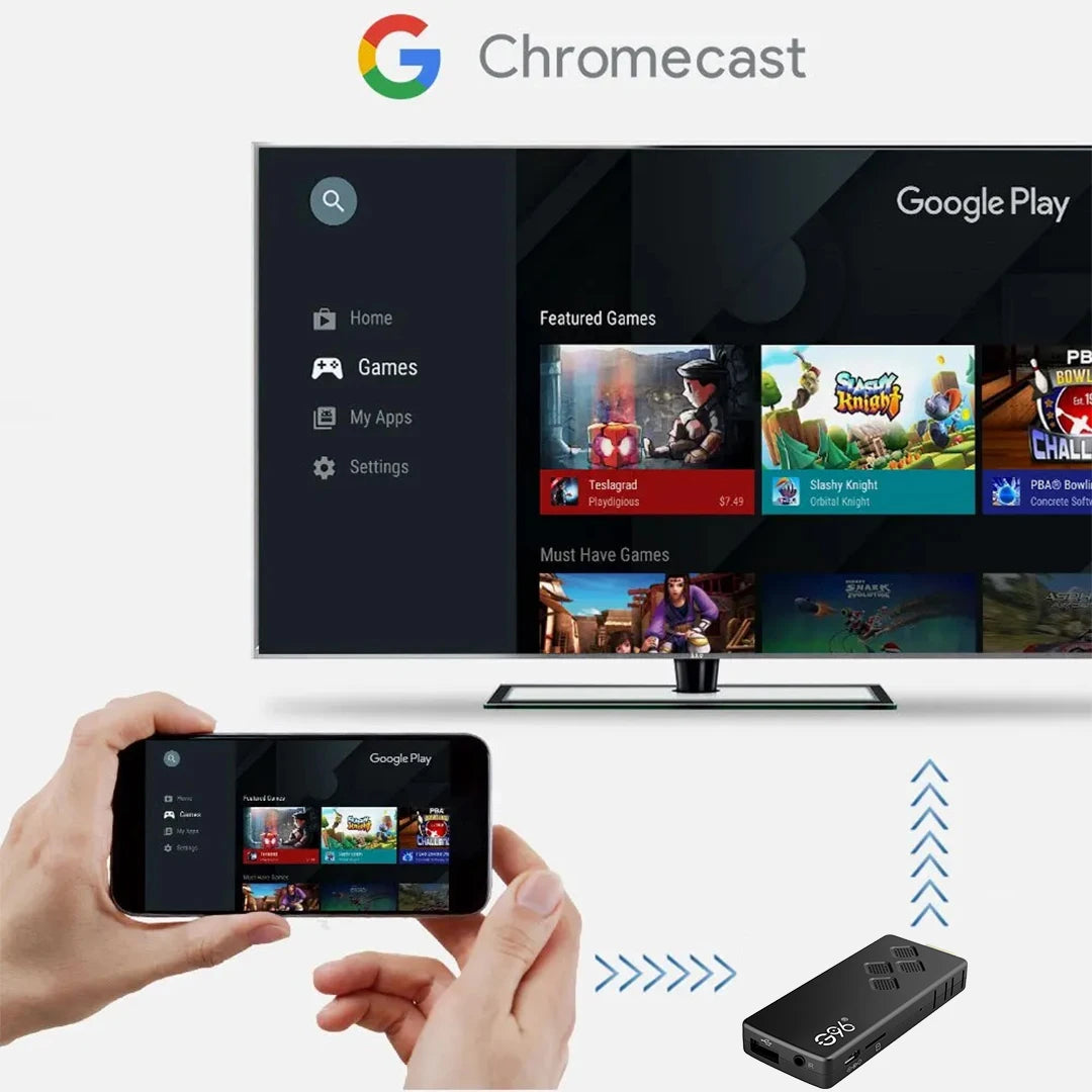 4K Android TV Stick G96 mit HDR10+ und Dual-Band WLAN