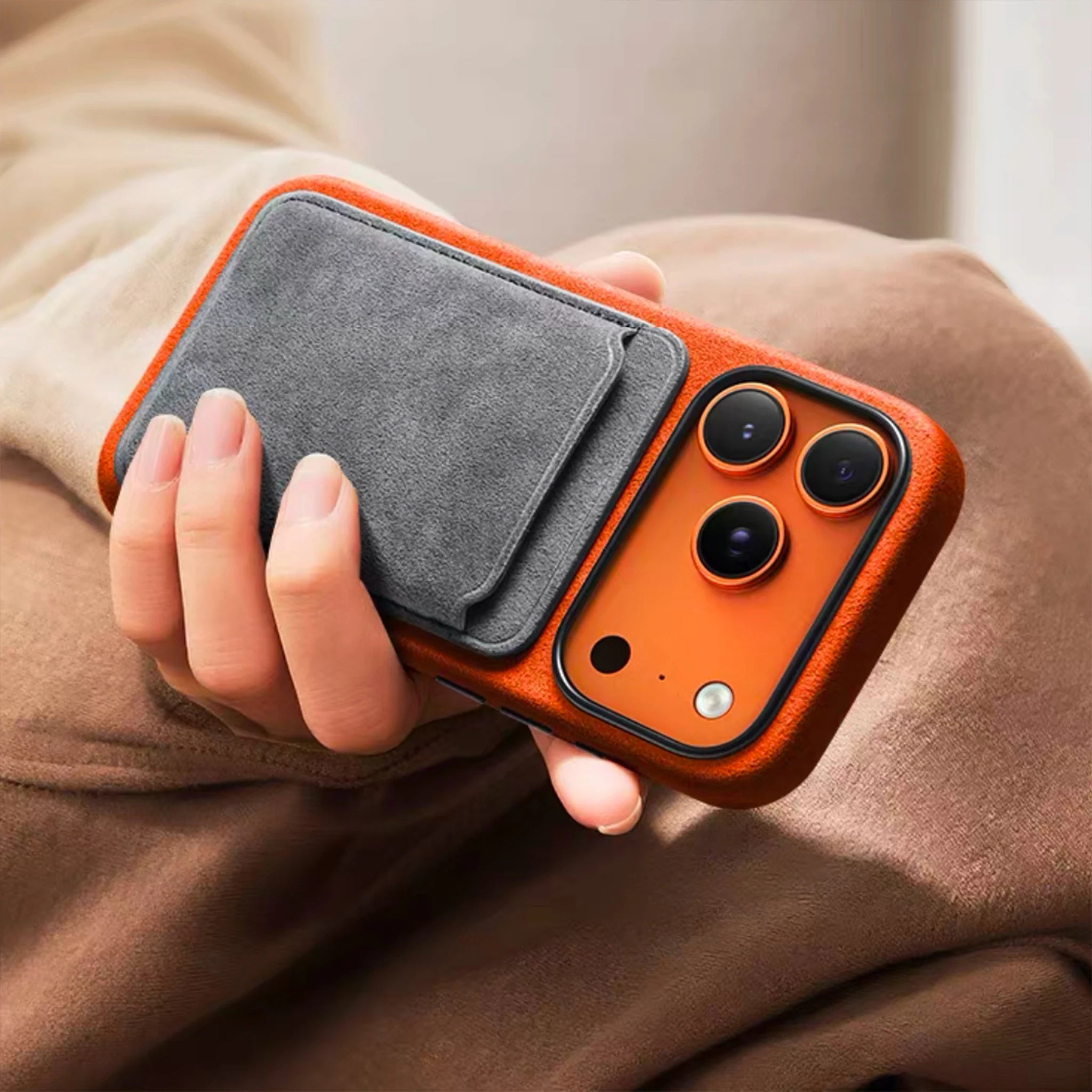 Premium Alcantara MagSafe case for iPhone 17