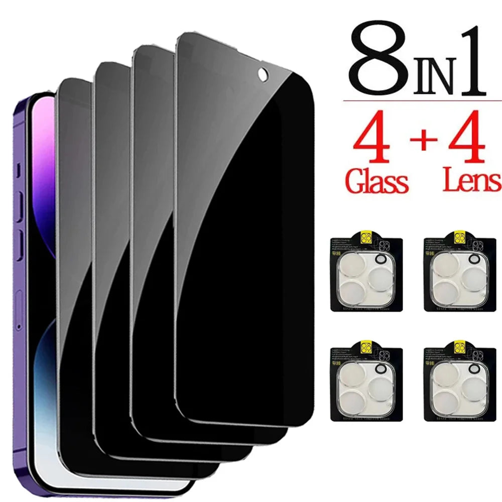 1–4 Stück iPhone Anti-Spionage Glas