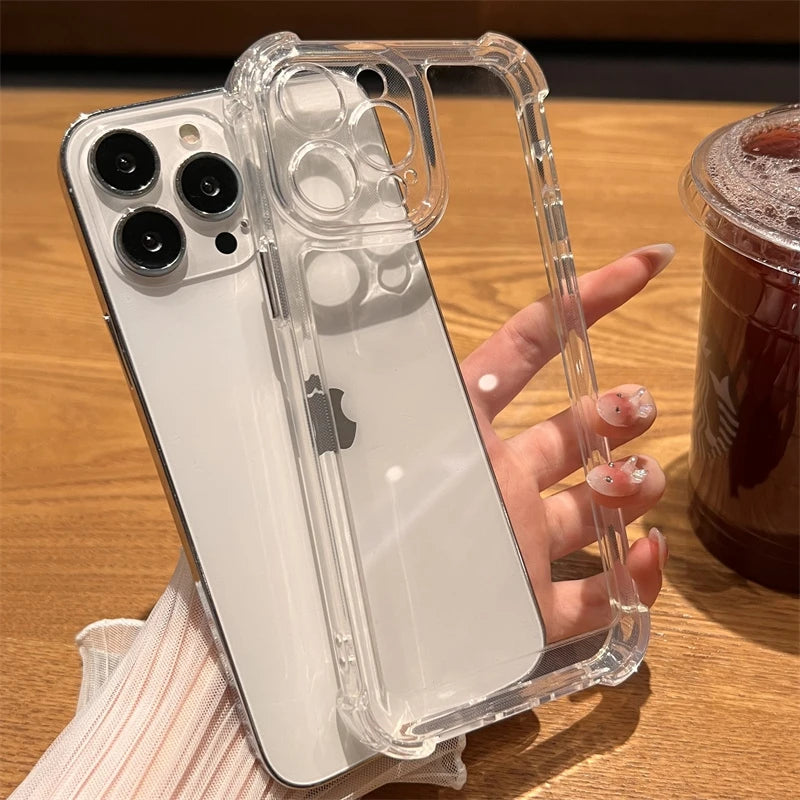 Luxuriöse transparente Stoßschutz-Hülle iPhone