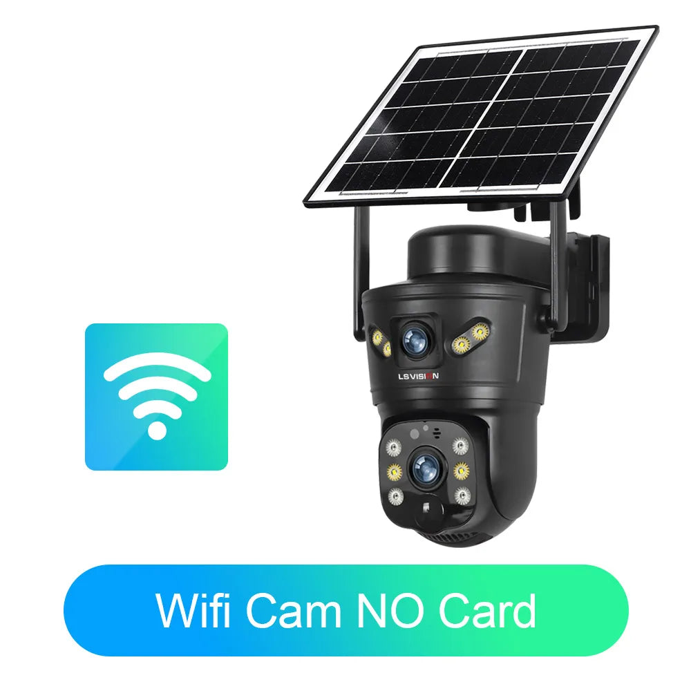 4G Solar Outdoor Kamera 8MP Dual-Linse PIR Nachtsicht