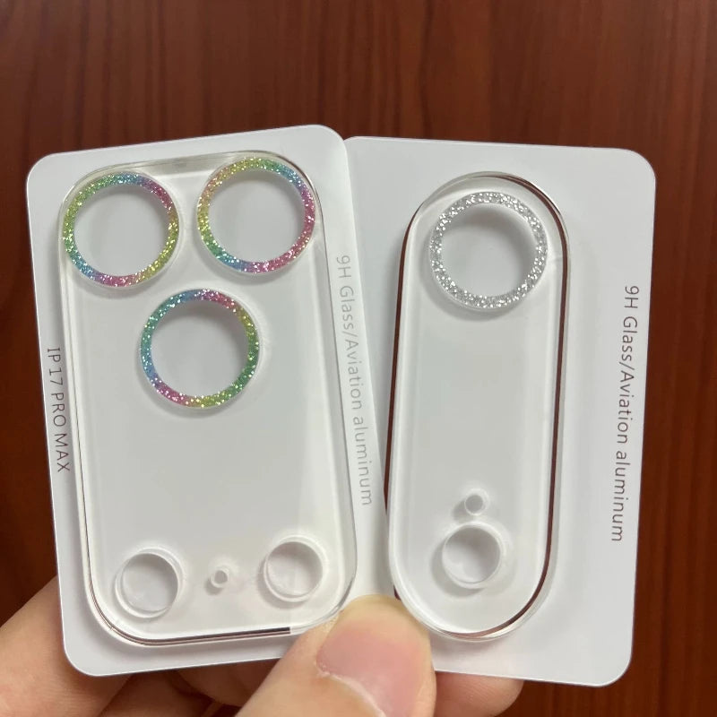 3D Glitzer Kamera Schutzfolie für iPhone 17 Serie