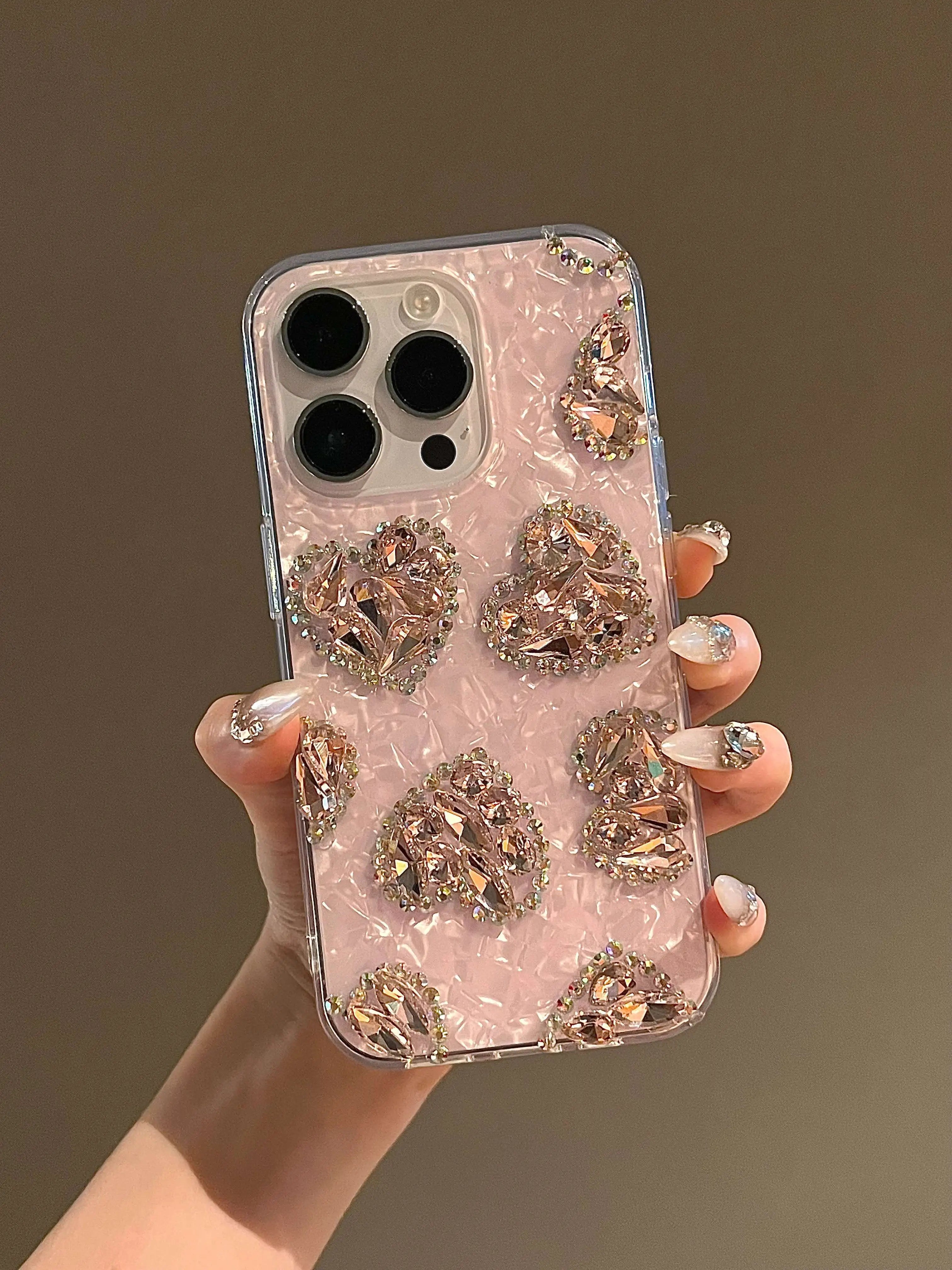 Glitzer Herz Diamond Hülle für iPhone 17
