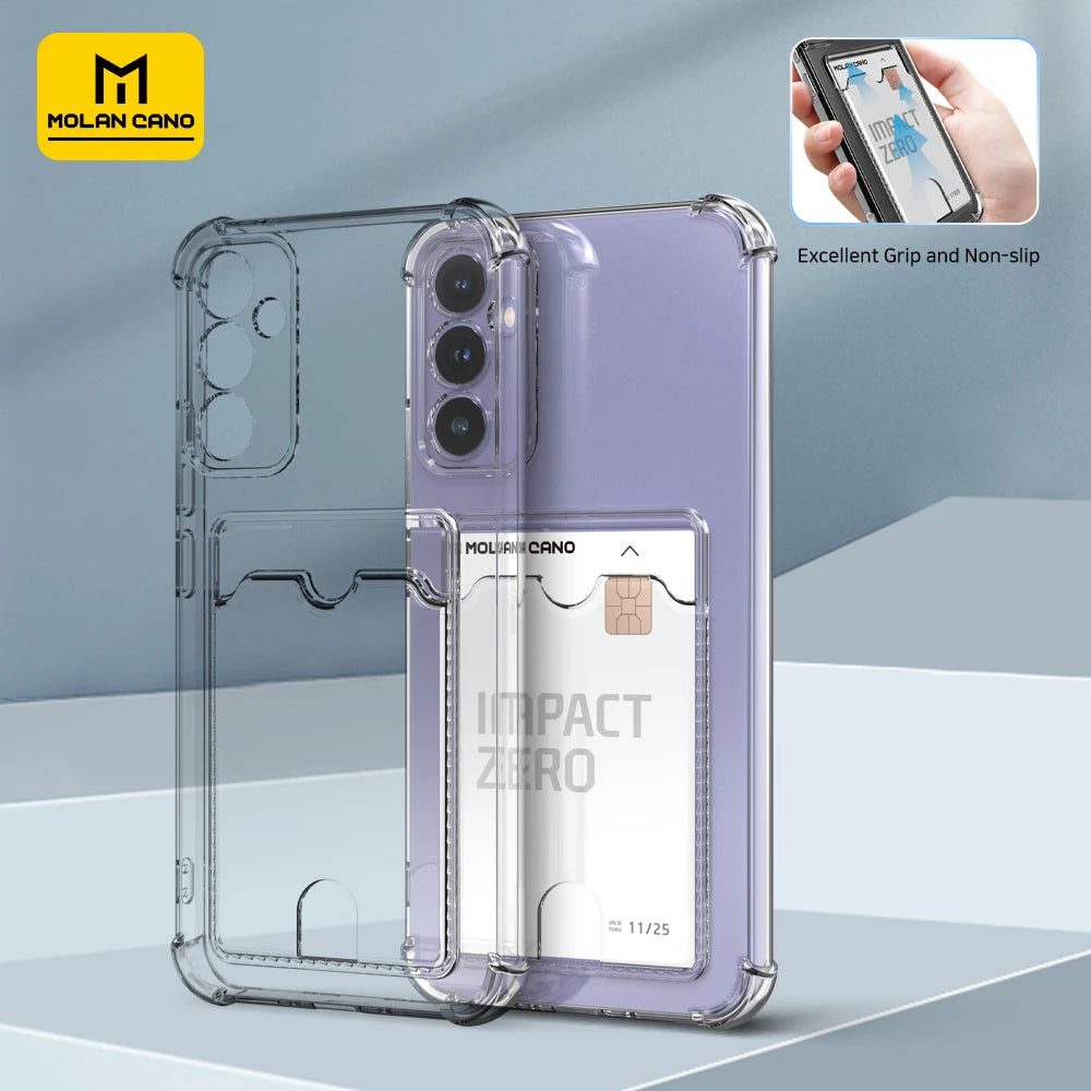 Klare TPU Hülle mit Kartenfach Samsung