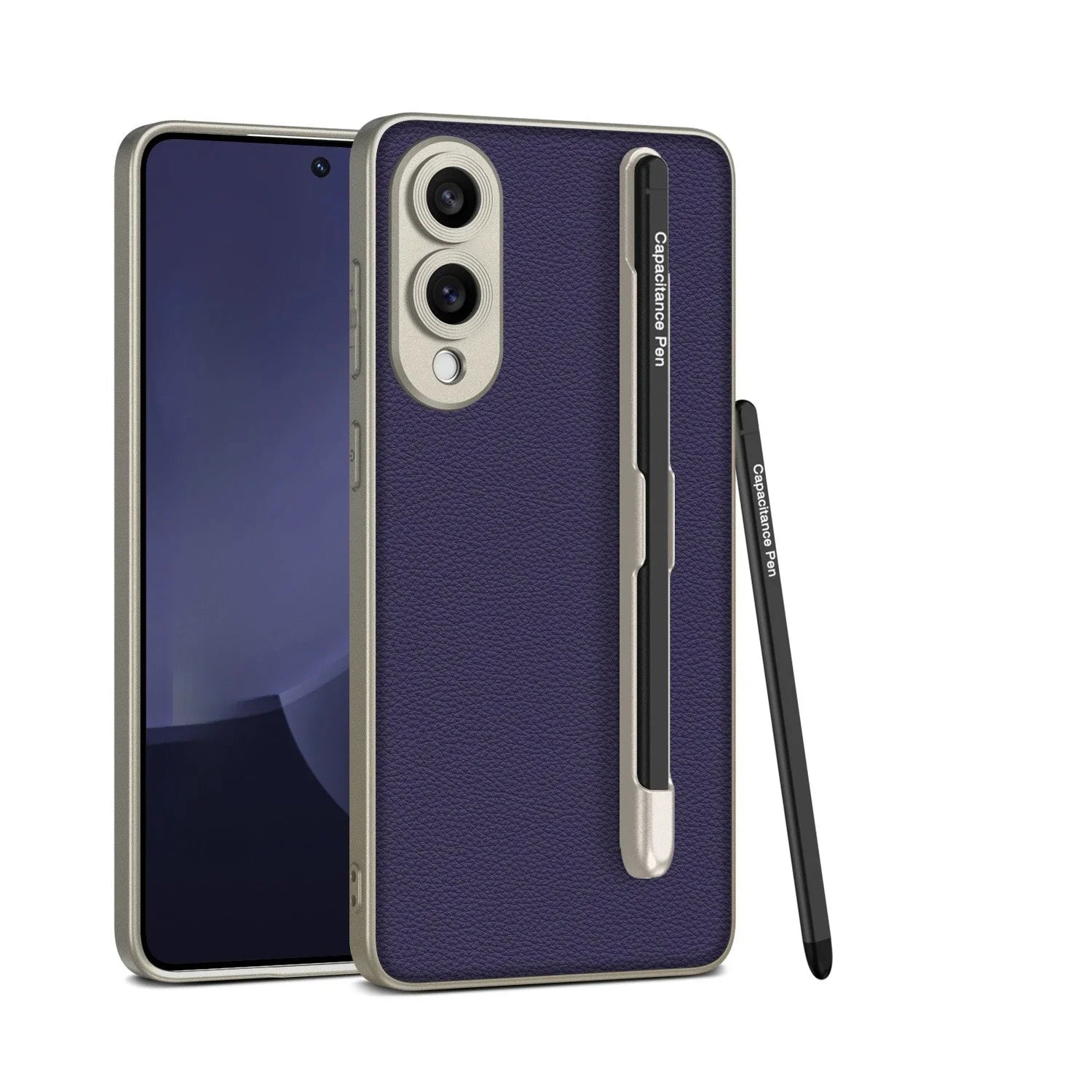 Carbon Leder Hülle mit Stift für Galaxy S25 Ultra