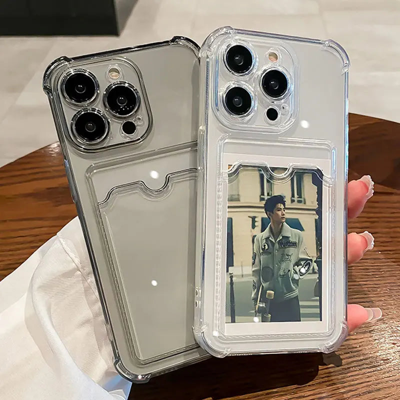 Transparente Kartenhüllen-Brieftasche iPhone