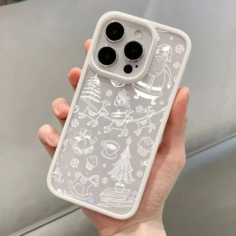 Cartoon Snowflake Christmas Case for iPhone 16