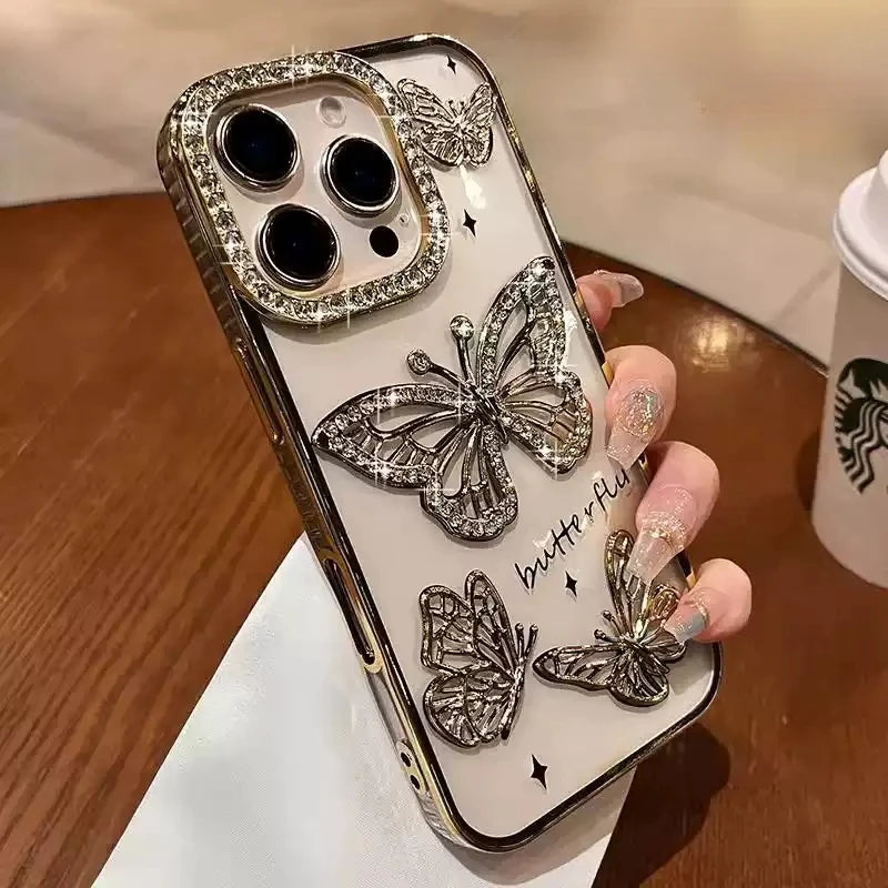 Elegante Handyhülle mit Diamantkamera für iPhone 17