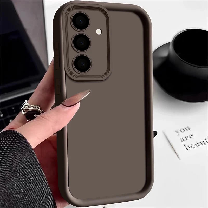 Candy Farbe Telefon Fall Für Samsung S25 S24 S23 S22 Ultra Plus S21 S24 FE A55 A34 A15 A35 A52 a53 A54 A16 5G Weiche Silikon Abdeckung