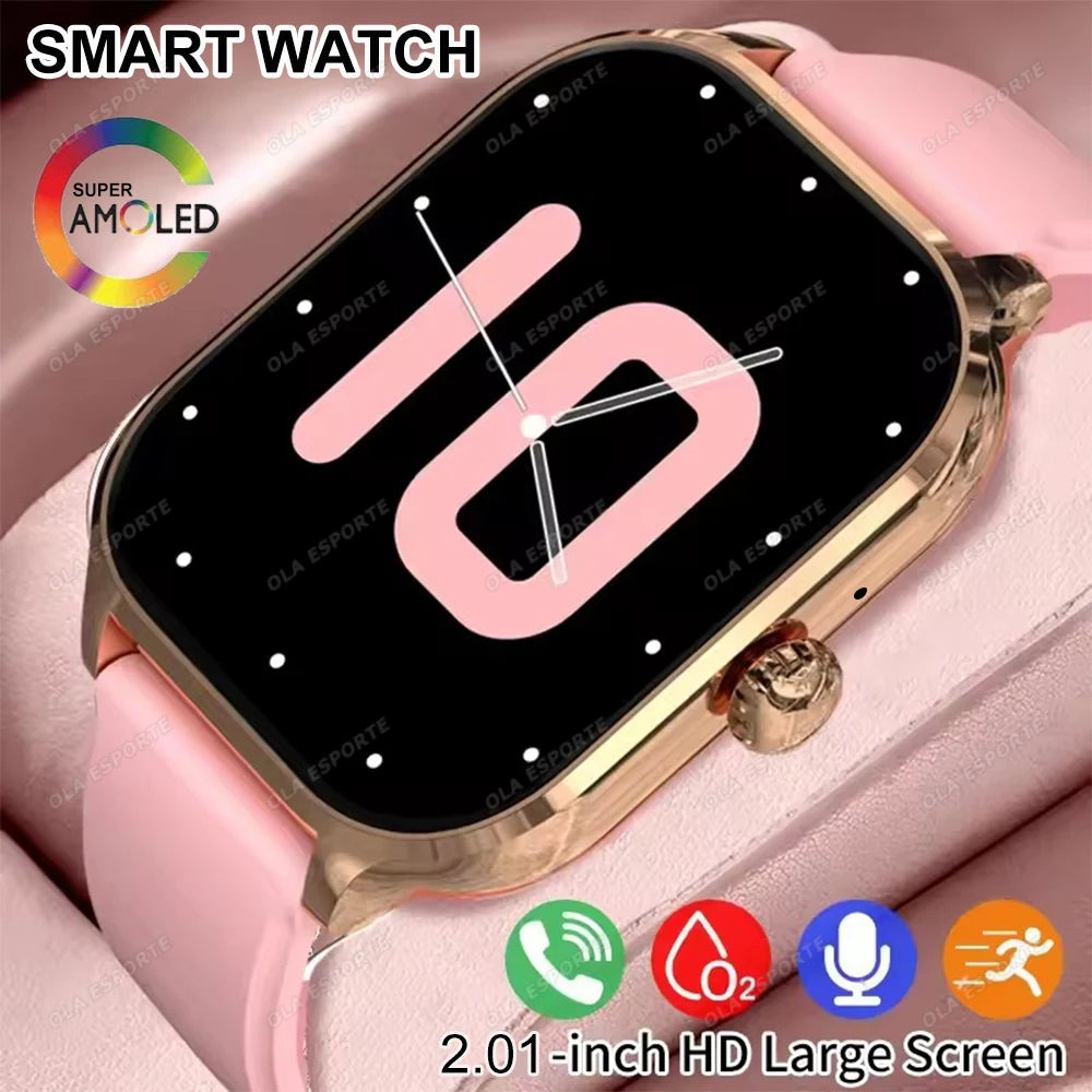 Smartwatch Herren Damen AMOLED Bildschirm 100+ Modi